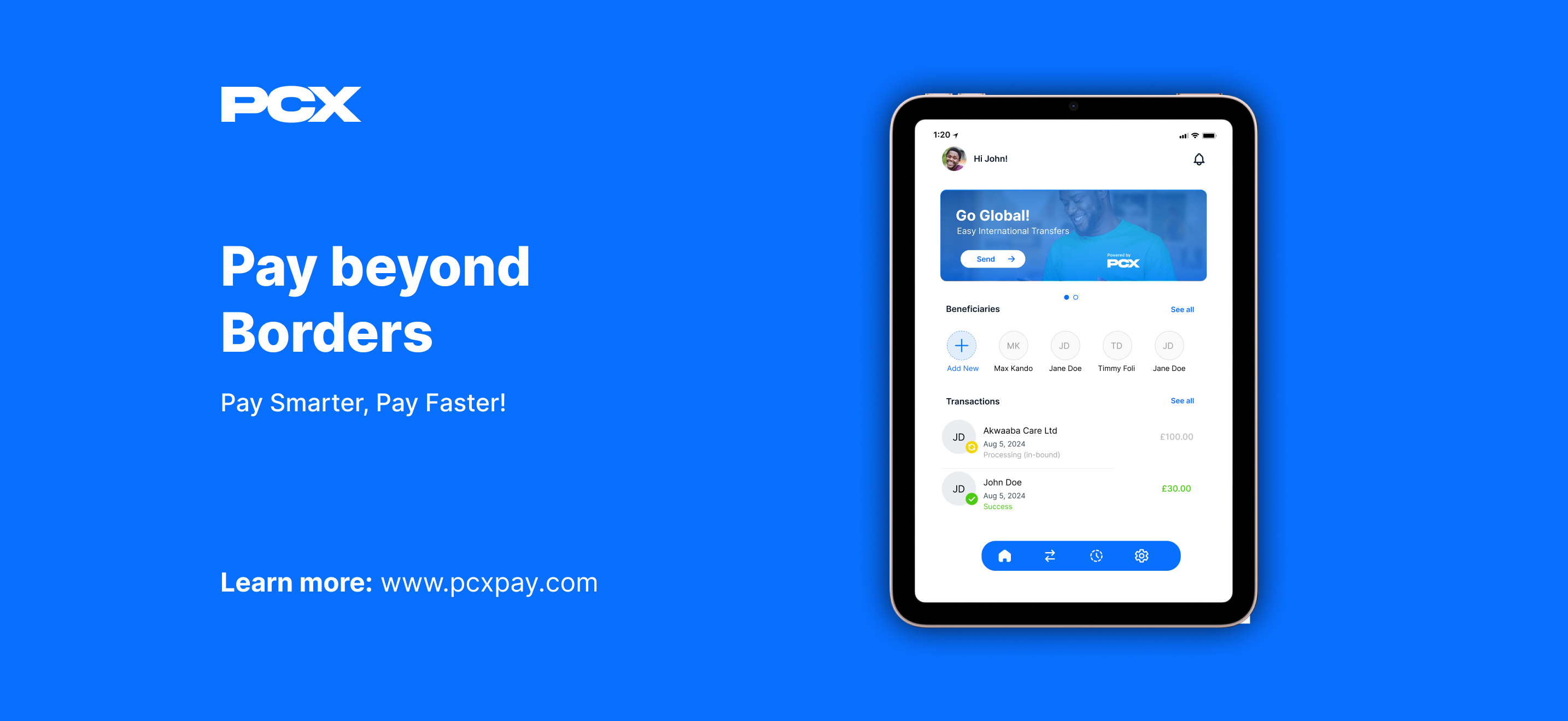 PcxPay Remittance App